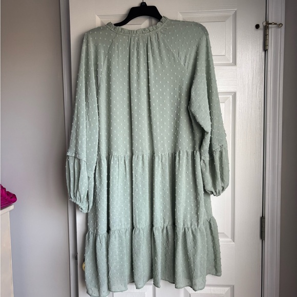 CeCe Light Green Long Sleeve Dress - Picture 4 of 4